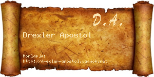 Drexler Apostol névjegykártya